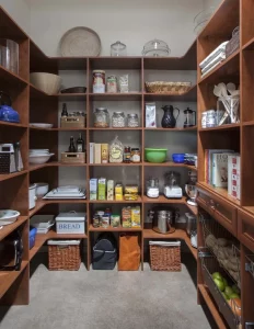 Walk In pantry with Custom Shelving