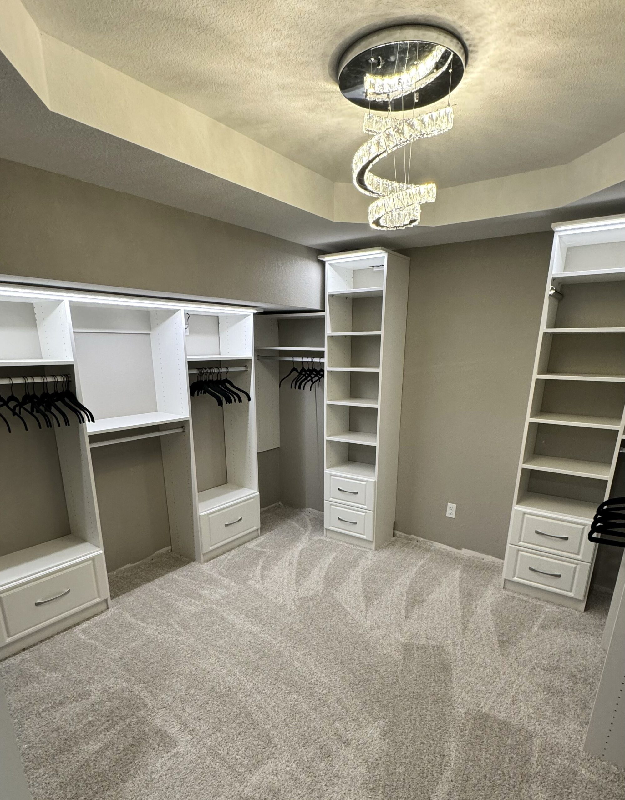 Custom built closet system. 